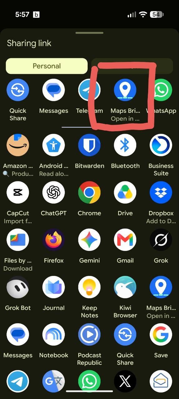 Maps Bridge app screenshot 2